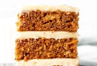Chewy Carrot Cake Bars with Cream Cheese Frosting