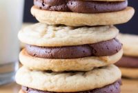 Peanut Butter Sandwich Cookies with Chocolate Ganache Filling