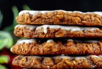 Gingerbread Oatmeal Cookies with Sweet Icing