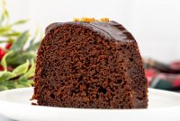 Gingerbread Chocolate Cake with Warm Spices and Molasses Glaze
