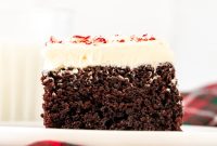 Peppermint Bark Layer Cake with Chocolate Ganache