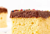 Moist Yellow Sheet Cake with Decadent Chocolate Frosting