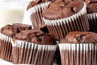 Double Chocolate Banana Muffins with Rich Cocoa Swirl