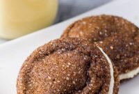 Ginger Molasses Sandwich Cookies with Eggnog Buttercream