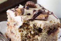 Chocolate Chip Banana Cake with Peanut Butter Frosting Recipe