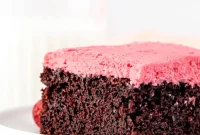 Fudgy Chocolate Cake with Raspberry Buttercream Frosting
