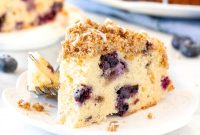 Moist Blueberry Coffee Cake Recipe with Cinnamon Streusel