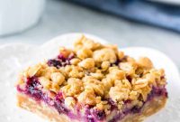 Blueberry Oat Crumble Bars for Breakfast or Snacks