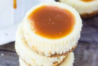 Salted Caramel Mini Cheesecakes with Graham Crust
