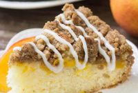 Peach Coffee Cake with Crunchy Streusel Topping