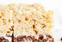 Chocolate and Vanilla Layered Rice Krispie Treats