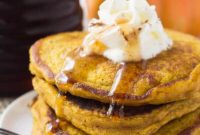 Fluffy Pumpkin Pancakes Recipe with Cinnamon Maple Glaze