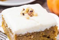 Pumpkin Cake with Maple Frosting Recipe for Fall Desserts