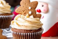 Gingerbread Cupcakes with Silky Cream Cheese Frosting