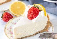 Creamy No-Bake Lemon Cheesecake Recipe: Zesty Dessert Without Baking