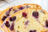 Moist Blueberry Loaf Recipe with Lemon Zest