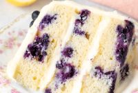 Lemon Blueberry Layer Cake Recipe with Zesty Glaze