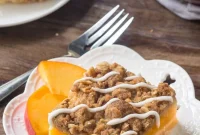 Peach Crumble Bars with Buttery Oat Streusel