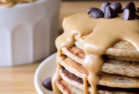 Fluffy Peanut Butter Pancakes with Maple Drizzle