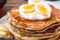 10-Minute Peanut Butter Banana Pancakes Recipe