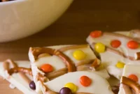 Halloween Peanut Butter Pretzel Bark Recipe — Spooky Sweet & Salty Treat