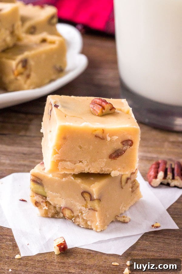 Creamy Butter Pecan Fudge Recipe for Rich Homemade Candy 4 Butter Pecan Fudge - homemade & extra creamy.