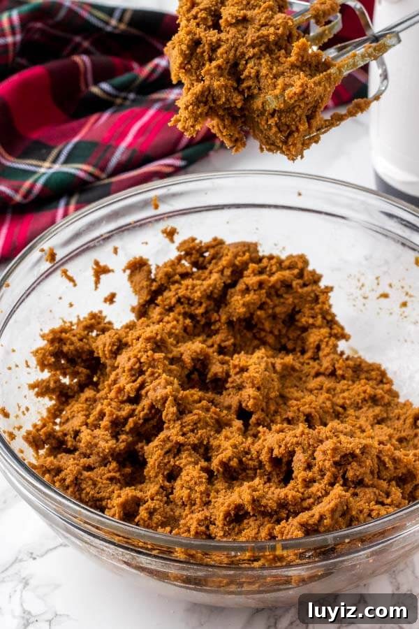 Soft Gingerbread Cookies Recipe: Chewy Spiced Holiday Cookies 5 A bowl of gingerbread cookie dough