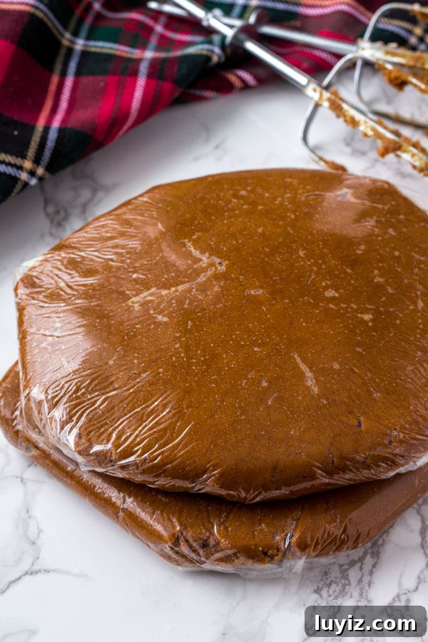 Soft Gingerbread Cookies Recipe: Chewy Spiced Holiday Cookies 6 A bowl of gingerbread cookie dough