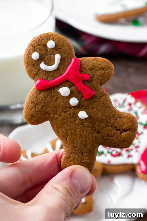 Soft gingerbread cookie recipe. These gingerbread men can be decorated with royal icing or buttercream icing. 