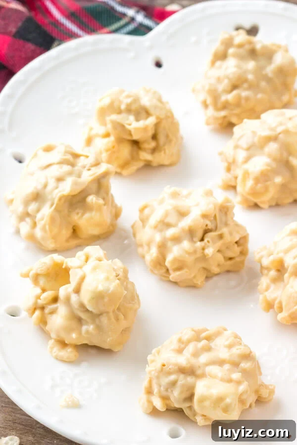 No-Bake Avalanche Cookies Recipe with Just 4 Ingredients 4 Avalanche Cookies are chewy, crispy & filled with white chocolate and peanut butter.