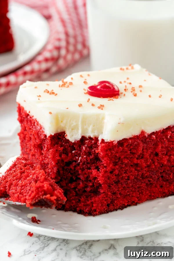 Top Red Velvet Recipes for Cakes, Cupcakes, and Desserts 4 This easy red velvet cake is moist, tender and topped with cream cheese frosting