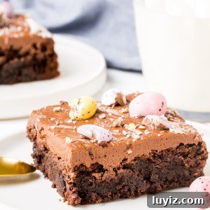 Fudgy brownies, creamy chocolate frosting & delicious Easter candies - what's not to love about these Mini Egg Brownies? These incredible brownies are the perfect Easter treat.