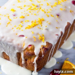 Cranberry Orange Loaf Cake Recipe with Zesty Glaze 5 Glazed Cranberry Orange Loaf. Super soft & moist because it's made with sour cream - be sure to include this recipe in your holiday baking check list! www.justsotasty.com