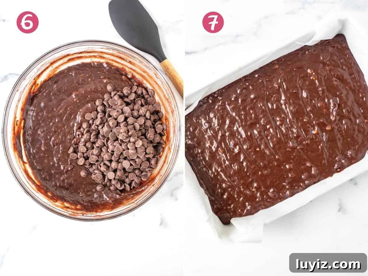Super Moist Banana Brownies Recipe for Ultra-Fudgy Results 7 Bowl of banana brownie batter and pan of brownie batter