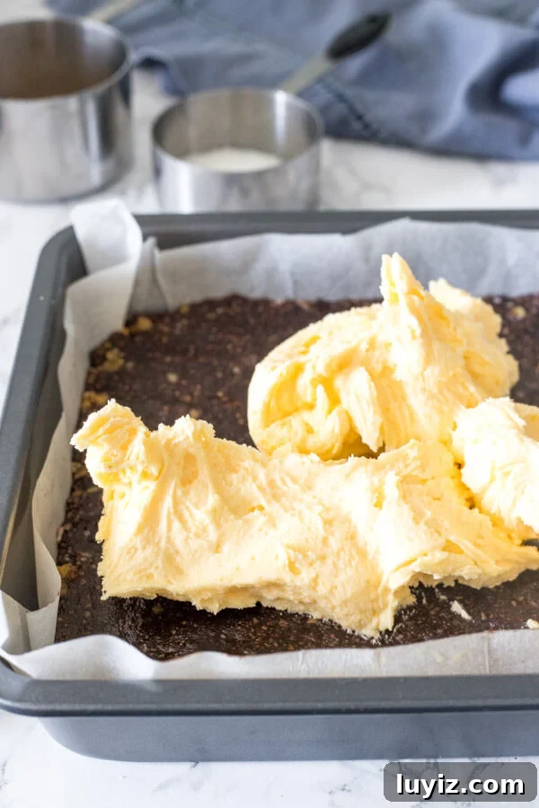 How to Make Classic Nanaimo Bars: No-Bake Canadian Dessert Recipe 4 Making Nanaimo bars - adding the vanilla custard middle flavor to Nanaimo bars.