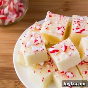 Creamy White Chocolate Peppermint Fudge Recipe 6 Creamy White Chocolate Peppermint Fudge. So delicious & perfect for the holidays - it makes a decadent, delicious gift!