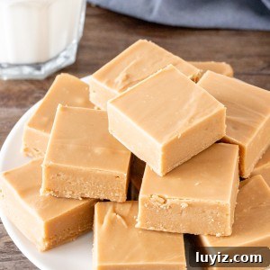 Rich Caramel Fudge Made with Condensed Milk 6 Plate of caramel fudge with glass of milk