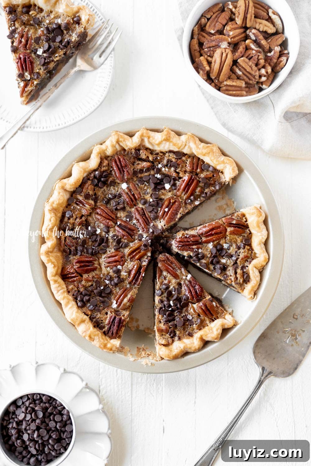 Decadent Chocolate Pecan Pie Recipe for Chocoholics 2 Easy Chocolate Pecan Pie | All Images © Beyond the Butter, LLC