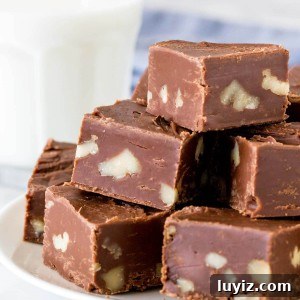 Magical Fudge Recipe: Rich, Creamy Homemade Fudge 6 Small pieces of fudge on a plate.