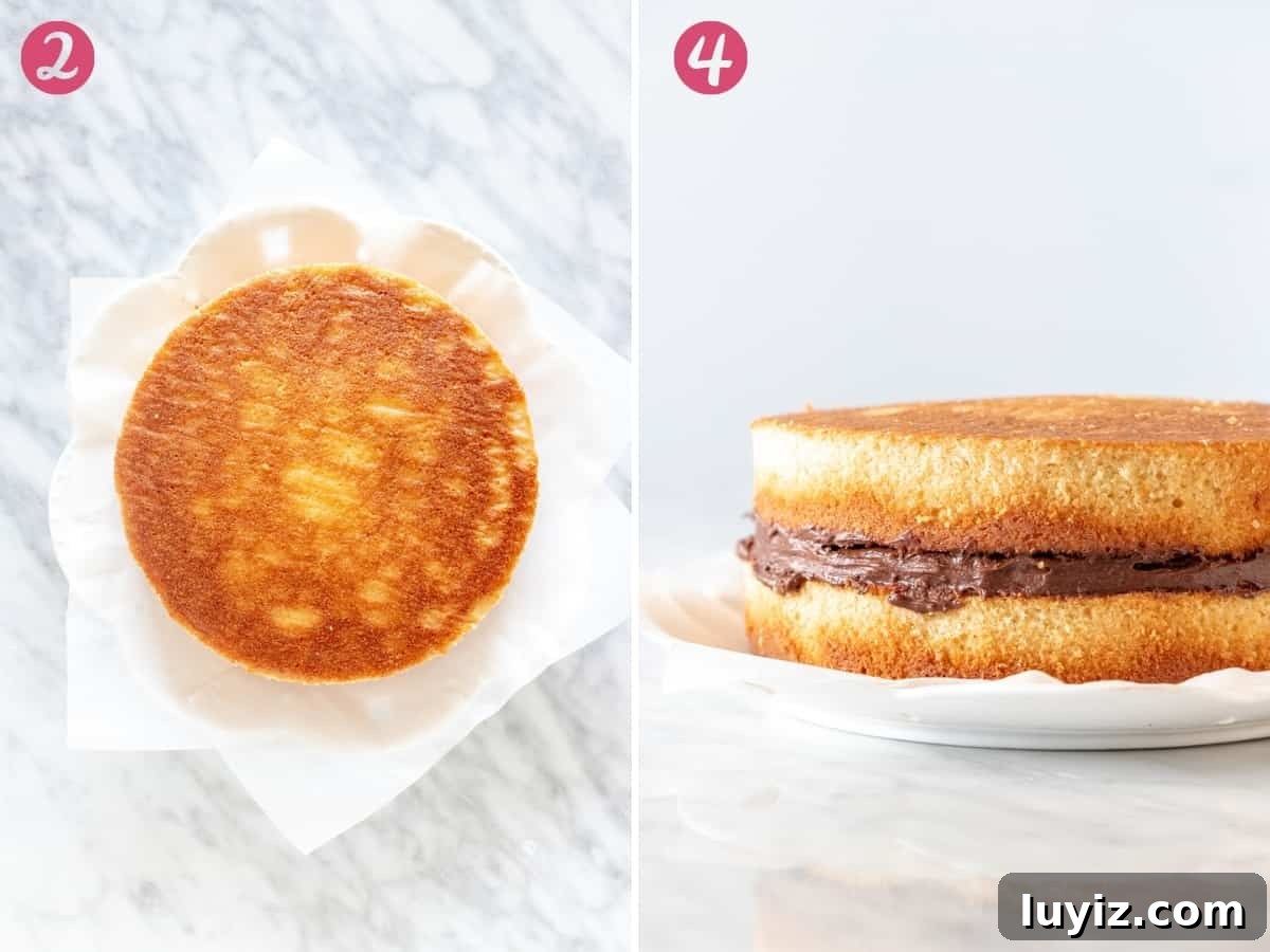 Classic Birthday Cake Recipe: Timeless Vanilla Layer Cake 4 Assembling a birthday cake