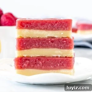 Stack of 3 lemon raspberry bars