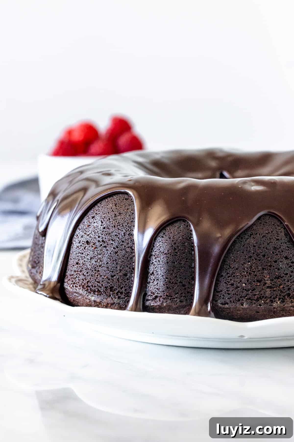 Decadent Chocolate Pound Cake Recipe for Moist, Rich Loaves 3 Chocolate pound cake with chocolate drizzled on top