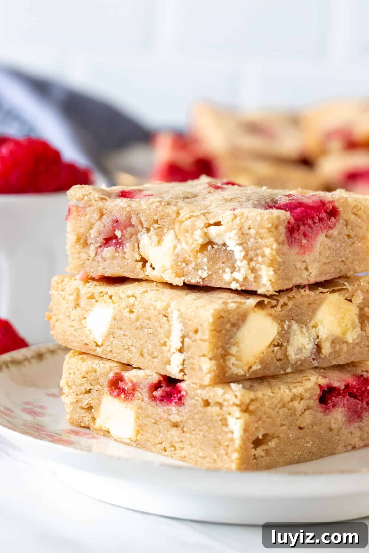 White Chocolate Raspberry Blondies Recipe with Gooey Berries 2 3 white chocolate raspberry blondies