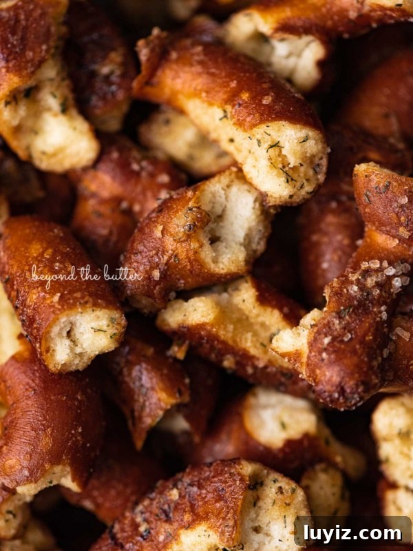 Homemade Applesauce Without Added Sugar: Simple Recipe 12 Close up of just baked seasoned pretzels.