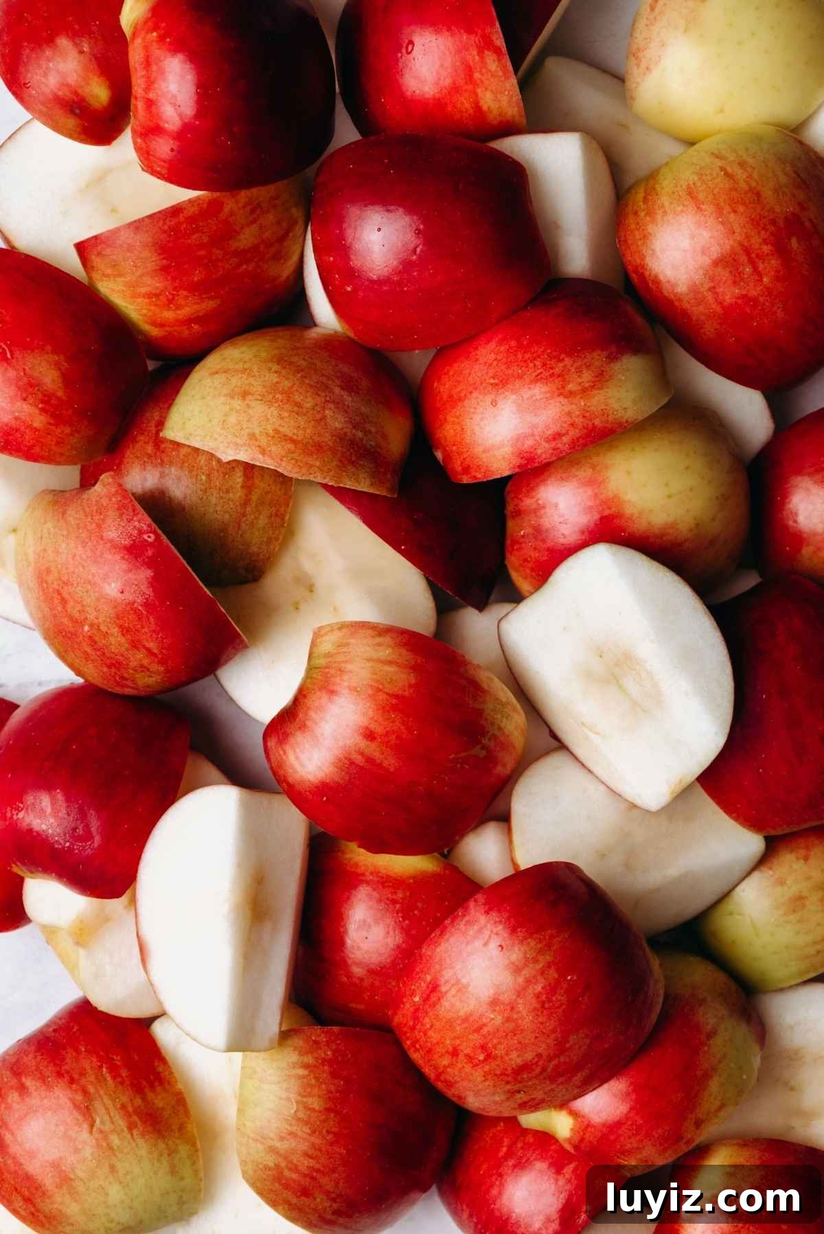 Homemade Applesauce Without Added Sugar: Simple Recipe 5 Washed and quartered cortland apples.