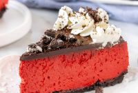 Red Velvet Oreo Cheesecake Recipe with Creamy Chocolate Swirls