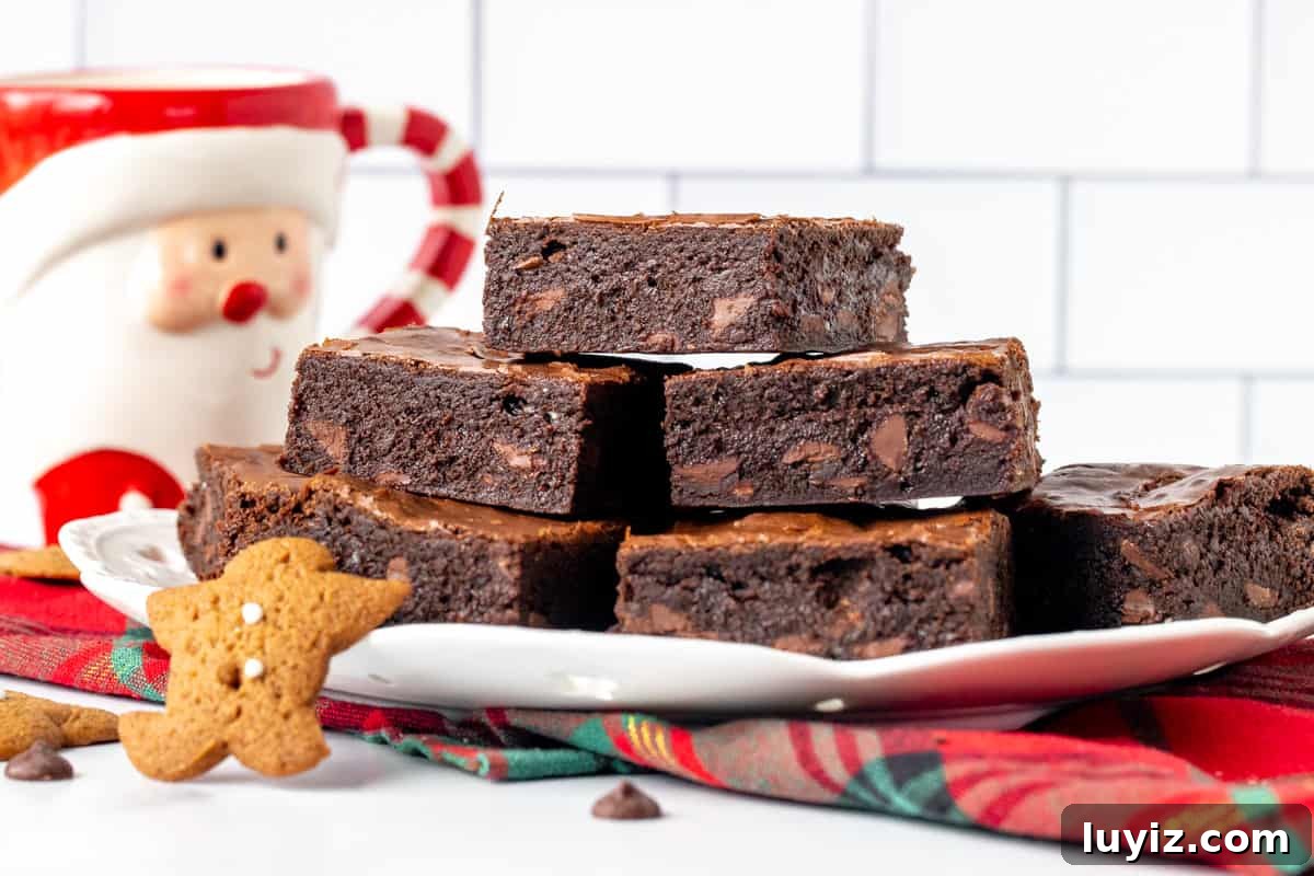 Gingerbread Brownies Recipe: Fudgy Spiced Chocolate Treat 3 Plate of ginger molasses brownies