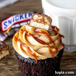 Decadent Snickers Cupcakes Recipe with Salted Caramel Drizzle 5 img 17871 4