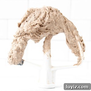Thick Creamy Oreo Frosting Recipe: Rich No-Bake Cookie Icing 6 Kitchen aid beater covered in Oreo frosting