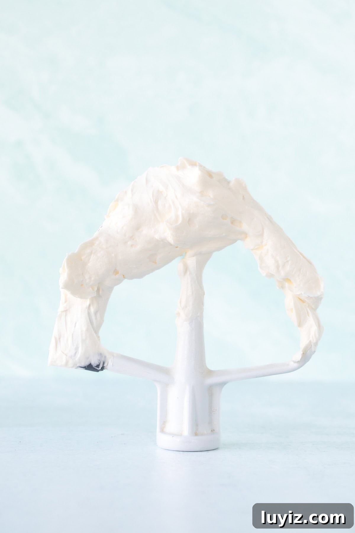 Swiss Meringue Buttercream Recipe: Smooth, Silky Frosting Guide 9 Beater of a stand mixer covered in Swiss meringue frosting